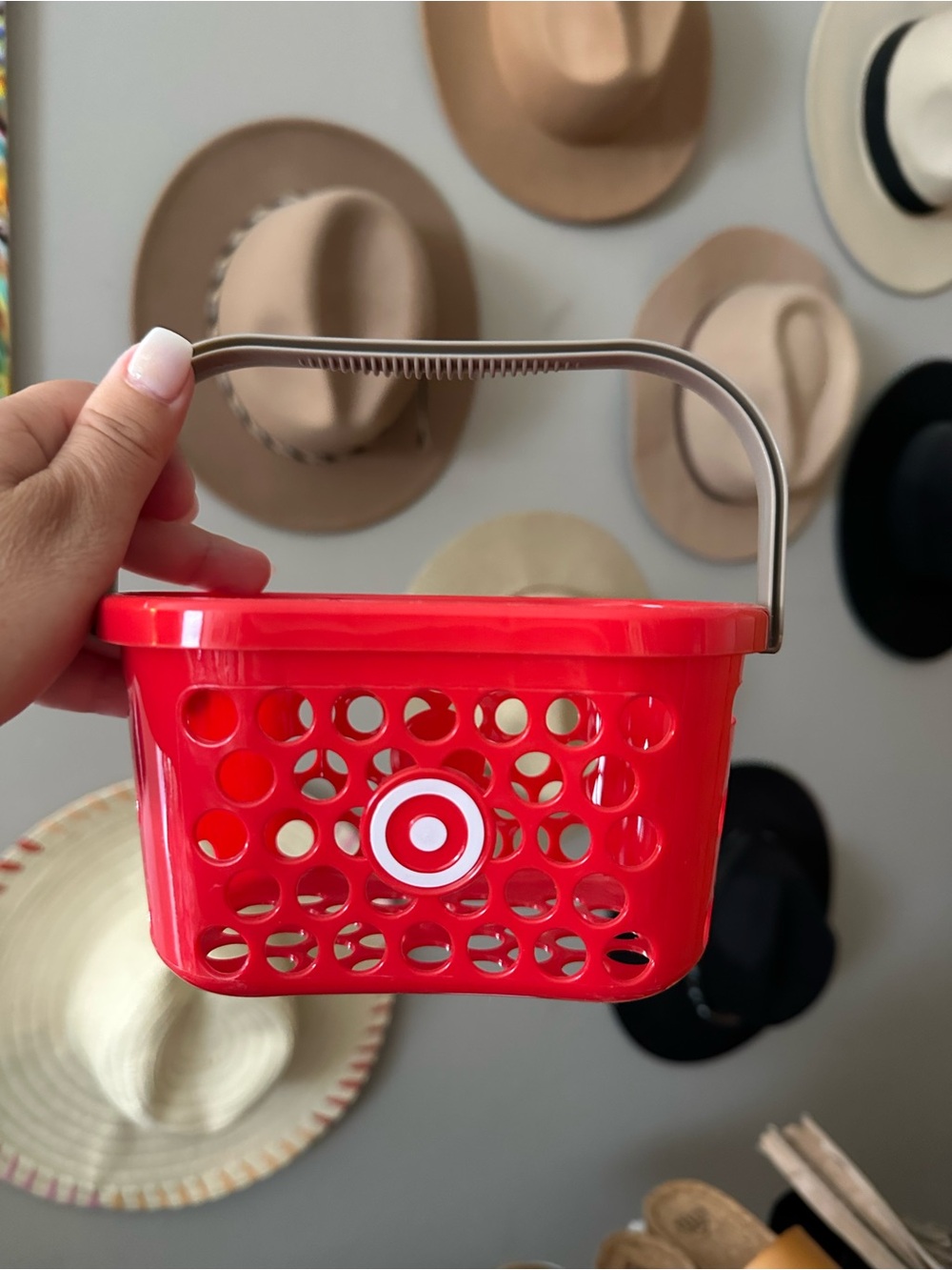 Target Red Mini Basket with Silver Handle